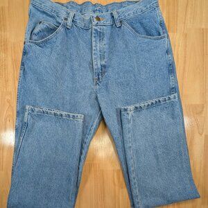 Wrangler Regular Fit Jeans Men 34x32 Blue Denim Straight Leg
